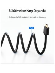 UGREEN 10107 HD104 3D UHD 4K HDR 18Gbps Yüksek Hızlı Ethernet ve HDMI 2.0 Kablosu Siyah 2Metre - 2