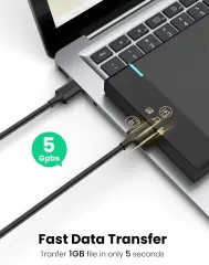 UGREEN 60526 US128 USB-A Erkek to USB-A Erkek 3.0 Kablo Siyah 2metre - 2