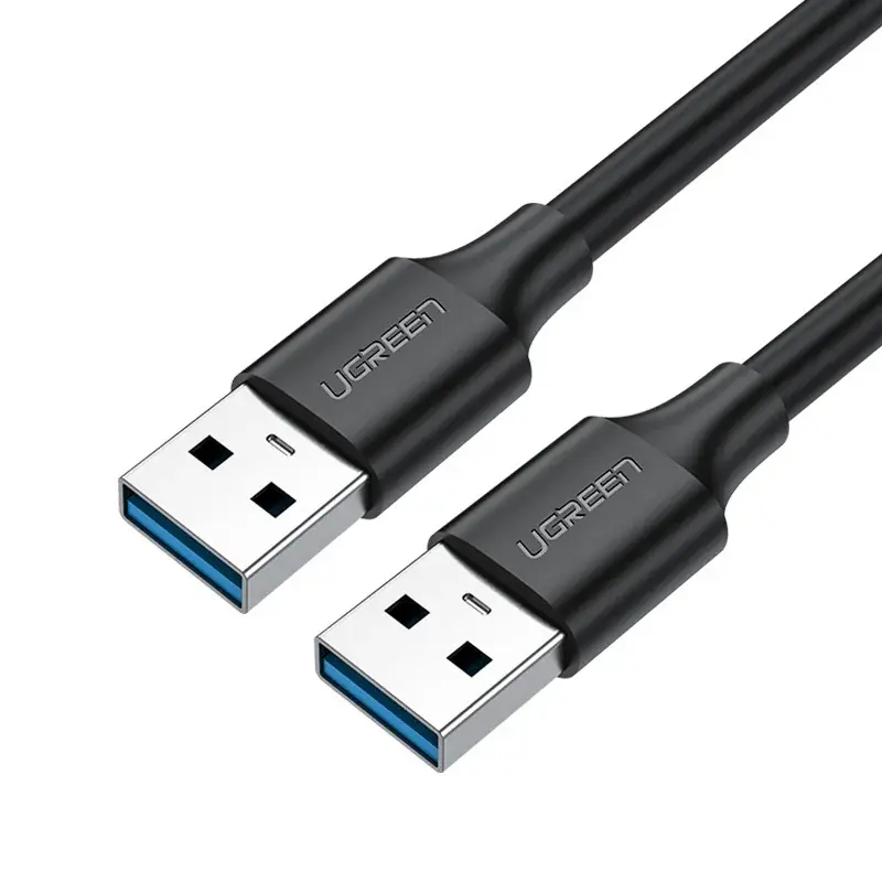 UGREEN 60526 US128 USB-A Erkek to USB-A Erkek 3.0 Kablo Siyah 2metre