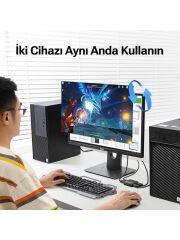 UGREEN 60622 CM430 2 Giriş 1 Çıkış veya 1 Giriş 2 Çıkış Çift Yönlü 4K 60Hz 2K 144Hz DisplayPort Switch