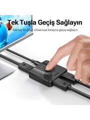 UGREEN 60622 CM430 2 Giriş 1 Çıkış veya 1 Giriş 2 Çıkış Çift Yönlü 4K 60Hz 2K 144Hz DisplayPort Switch
