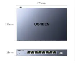 UGREEN 35049 CM754 8 Port 2.5G RJ45 + 1 Port 10G SFP+ Gigabit Network Ethernet Switch