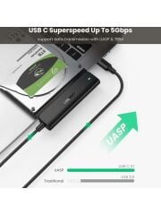 UGREEN 70610 CM321 USB-C to Sata 3 Dönüştürücü Adaptör Kablosu UASP Desteği ile 5GB/s Yüksek Hız