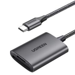 UGREEN 15251 CM401 USB-C 3.0 SDHC miniSD microSD MMC RS-MMC MMCmicro SDXC SD Hafıza Kartı Okuyucu