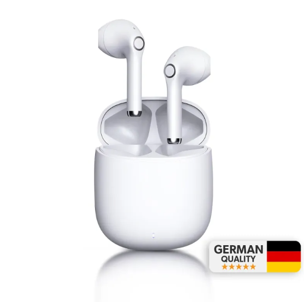 WOYAX by DEJİ Curvy HD Mikrofonlu Ultra Hafif HiFi Ses Beyaz Kulak İçi Kablosuz Bluetooth Kulaklık