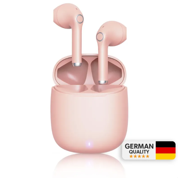 WOYAX by DEJİ Curvy HD Mikrofonlu Ultra Hafif HiFi Ses Pembe Kulak İçi Kablosuz Bluetooth Kulaklık