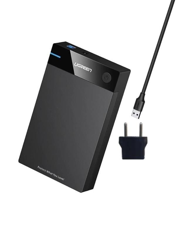 UGREEN 30849 US222 Çepeçevre Koruma 5GB/s Veri Aktarımı 3.5''-2.5'' USB 3.0 Sata Sabit Disk Muhafazası Harici Kablo 1metre