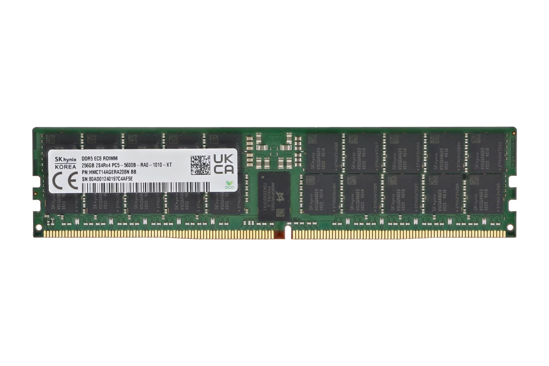 SK Hynix 256GB DDR5 5600MHz 8Rx4 PC5-5600B-R 1.1V CL46 EC8 RDIMM Server Ram HMCT14AGERA208N P64710R-B21