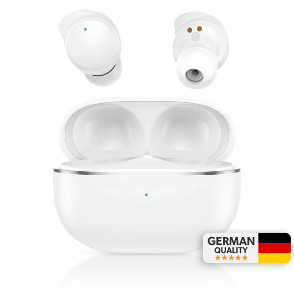 WOYAX by DEJİ Dots Mini Ultra Hafif HiFi Stereo Ses Beyaz Kulak İçi Kablosuz Bluetooth Kulaklık