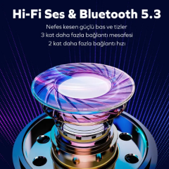 WOYAX by DEJİ Dots Mini Ultra Hafif HiFi Stereo Ses Beyaz Kulak İçi Kablosuz Bluetooth Kulaklık