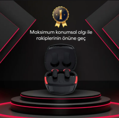 WOYAX by DEJİ Gaming 60ms Gecikme Çift Mod HD 4 Mikrofon ENC Siyah Kablosuz Bluetooth Kulaklık