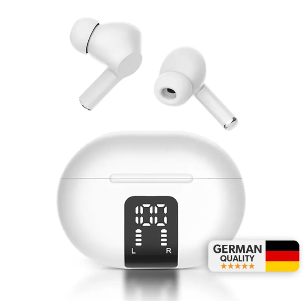 WOYAX by DEJİ Pro LED Göstergeli HiFi HD 4 Mikrofon ENC Derin Bas Beyaz Kablosuz Bluetooth Kulaklık