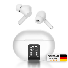 WOYAX by DEJİ Pro LED Göstergeli HiFi HD 4 Mikrofon ENC Derin Bas Beyaz Kablosuz Bluetooth Kulaklık