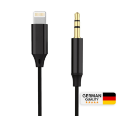 WOYAX by DEJİ WY-C16 Lightning to 3.5mm Aux Kablo Stereo 3.5mm Erkek Kablo Siyah 1.2metre - 2