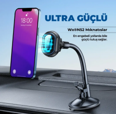 WOYAX by DEJİ WY-HR02 Güçlü Mıknatıslı Vantuzlu Araç İçi Telefon Tutucu