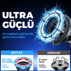 WOYAX by DEJİ WY-HR04 Güçlü Mıknatıslı Kancalı Araç İçi Tutucu - 2