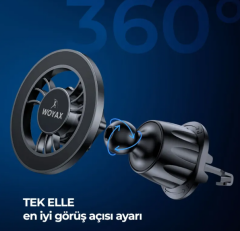 WOYAX by DEJİ WY-HR04 Güçlü Mıknatıslı Kancalı Araç İçi Tutucu