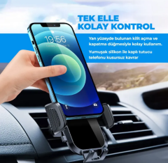 WOYAX by DEJİ WY-HR06 Kancalı Araç İçi Premium Telefon Tutucu Araba Telefon Tutacağı - 2