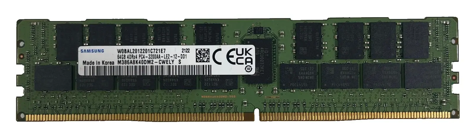 SAMSUNG 64GB DDR4 3200MHz 4DRx4 PC4-3200AA ECC Sunucu Ram M386A8K40DM2-CWELY