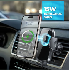 WOYAX by DEJİ WY-HR07 15W Kablosuz Şarjlı Kancalı Araç İçi Tutucu Havalandırma Araba Telefon Tutacağı