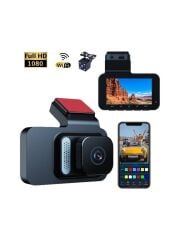 GAMAN Araç İçi Kamera Wi-Fi Yol Kayıt Cihazı 170 Derece Açı Full HD 1080P G Sensörlü Hareket Sensörl