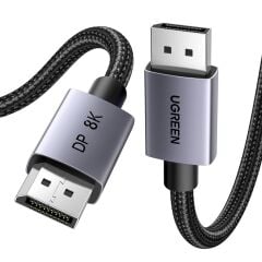 UGREEN 25905 DP120 Ultra HD 8K 60Hz Çözünürlük DisplayPort to DisplayPort 1.4 Örgülü Kablo 2metre