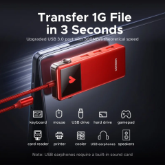 UGREEN 75214 CM888 Q-Pai Pro 7 in 1 USB-C to 3xUSB-A 3.0 Çoklayıcı 1x4K/60Hz HDMI 1xUSB-C PD 100W Şarj Desteği Çok Fonksiyonlu Bağlantı İstasyonu Kırmızı - 2