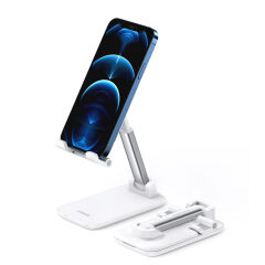 UGREEN 20434 LP373 Katlanabilir Çok Açılı Yükseklik Ayarlı Masaüstü Cep Telefonu Standı Beyaz