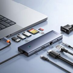 BASEUS UltraJoy Series 10 Port Type-C Hub Adaptör Docking Station B0005280C811-00 - 2