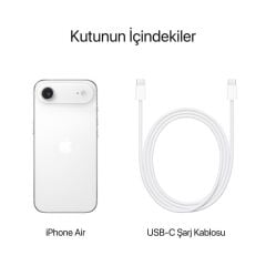 APPLE iPhone Air 256 Pamuk Beyazı Cep Telefonu MG2M4TU/A (Apple TÜRKİYE Garantili)