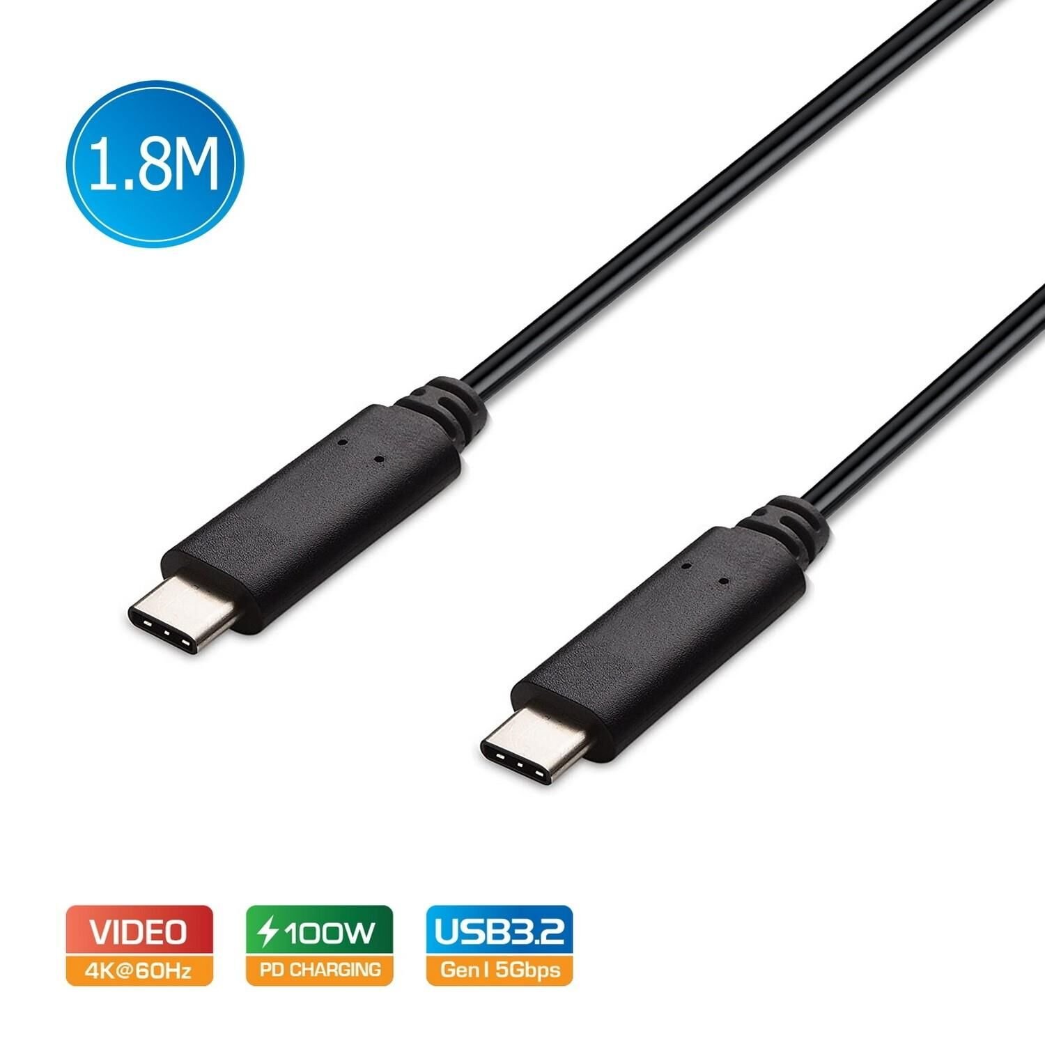 SİMPLECOM CA519 USB-C to USB-C USB 3.2 Gen1 5A 100W Kablo 1.8metre