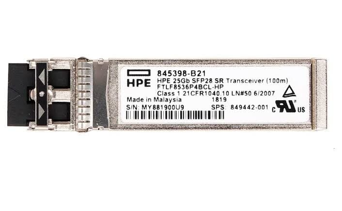 HPE FTLF8536P4BCL-HP 25GbE 850nm Multimode Fiber LC Duplex SR Optik Transceiver SFP Modül