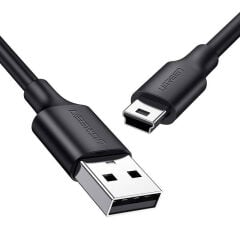 UGREEN 10386 US132 USB-A to Mini 5pin M Kablo Şarj ve Data Kablo Siyah 3metre