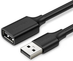 UGREEN 10314 US103 USB-A Erkek to USB-A Dişi 2.0 Uzatma Kablo Siyah 1metre