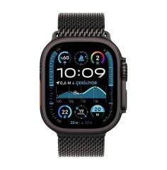 APPLE Watch Ultra 2 GPS + Cellular 49mm Black Titanyum Kasa Milanese Loop M Akıllı Saat MX5U3TU/A