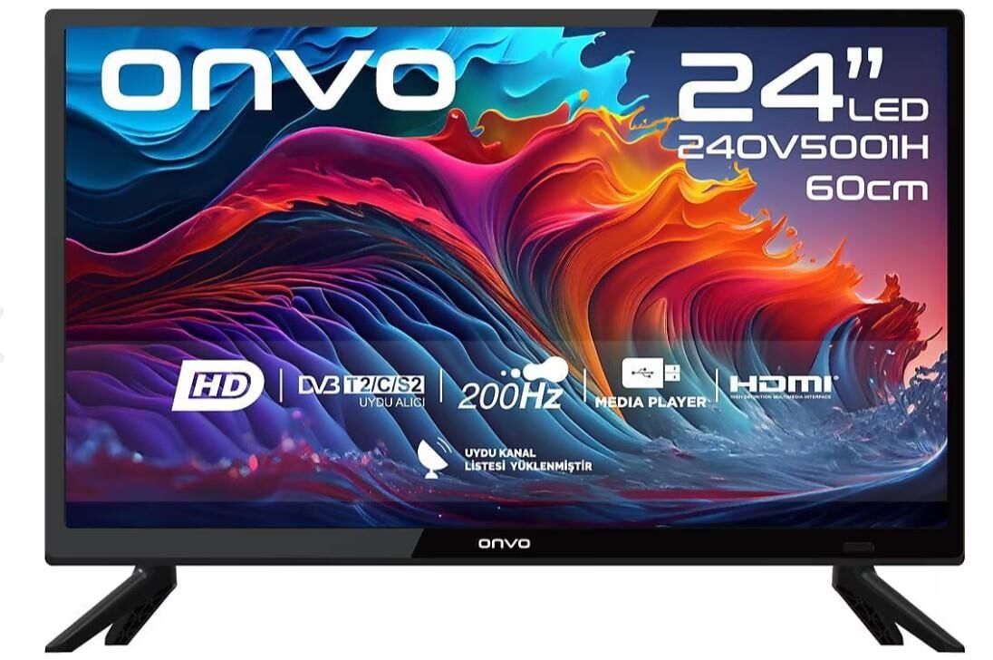 ONVO 24OV5001H 24'' 60 Ekran Uydu Alıcılı HD Ready LED Televizyon