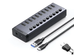UGREEN 30779 CM482 10 Port Bağlantı Noktalı USB 3.0 HUB Çoklayıcı ve Şarj İstasyonu