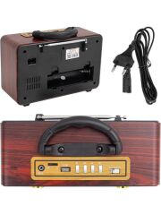 MAGİCVOİCE MV-114BT USB/SD/FM/Bluetooth Destekli Tek Hoparlörlü Nostaljik Radyo - 2