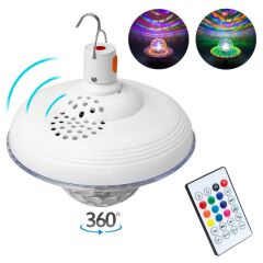 POWERMASTER PM-4191 Bluetooth Destekli Animasyonlu 10W Şarjlı Ufo Tipi Disko Topu - 2