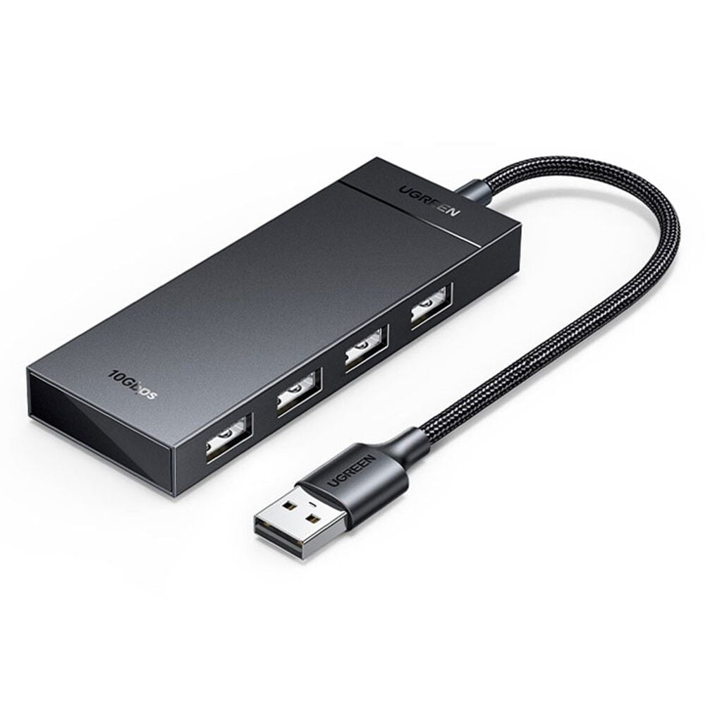 UGREEN 55373 CM806 USB-A 10Gbps Yüksek Hız 4 Port Bağlantı Noktalı 4xUSB-A 3.2 Gen 2 Çoklayıcı HUB Siyah
