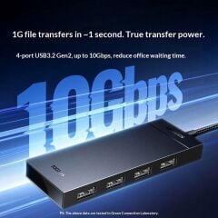 UGREEN 55373 CM806 USB-A 10Gbps Yüksek Hız 4 Port Bağlantı Noktalı 4xUSB-A 3.2 Gen 2 Çoklayıcı HUB Siyah - 2