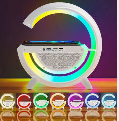 MAGİCVOİCE BT2301 Kablosuz Şarjlı 7 Renkli Taşınabilir Bluetooth Hoparlör Beyaz