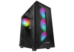 RAMPAGE TRIANGLE 4*12cm Auto RGB Fan Tempered Glass Mid-Tower Gaming Oyuncu Kasası