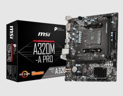 MSI A320M-A PRO AMD A320 3200MHz (OC) DDR4 Soket AM4