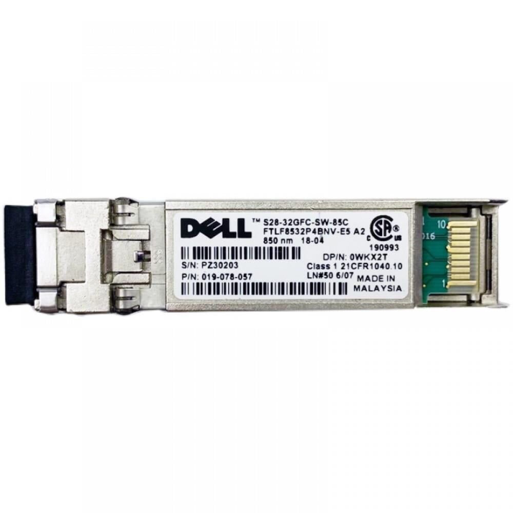 DELL S28-32GFC-SW-85C 32G 850nm 100m SWL FC SFP+ Optical Transceiver Module FTLF8532P4BNV-E5