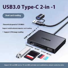 UGREEN 45178 CM812 4 in 1 USB-A USB-C 1xTF 1xSD 2xUSB 3.0 Bağlantı Noktalı Kart Okuyucu - 2
