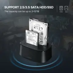UGREEN 15972 CM198 USB-A USB-C 3.0 2.5 inç 3.5 inç HDD SSD Raid Dual Dock Station Alüminyum Çift Yuvalı Sata Sabit Disk Bağlantı İstasyonu
