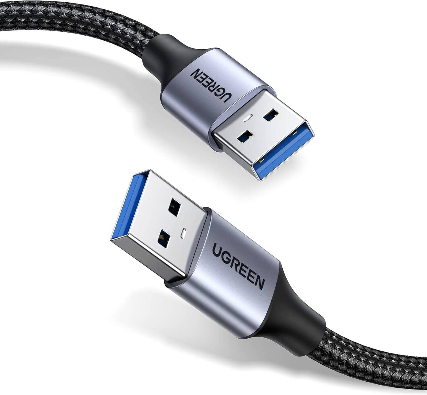 UGREEN 80790 US373 USB-A Erkek to USB-A Erkek 3.0 Kablo Örgülü 1metre