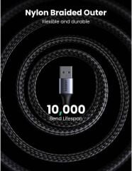 UGREEN 80790 US373 USB-A Erkek to USB-A Erkek 3.0 Kablo Örgülü 1metre