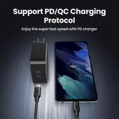 UGREEN 15177 US562 100W PD USB-C to USB-C Hızlı Şarj ve Data Kablo Siyah 1.5metre